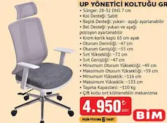 OFİS BAZAAR UP YÖNETİCİ KOLTUĞU GRİ